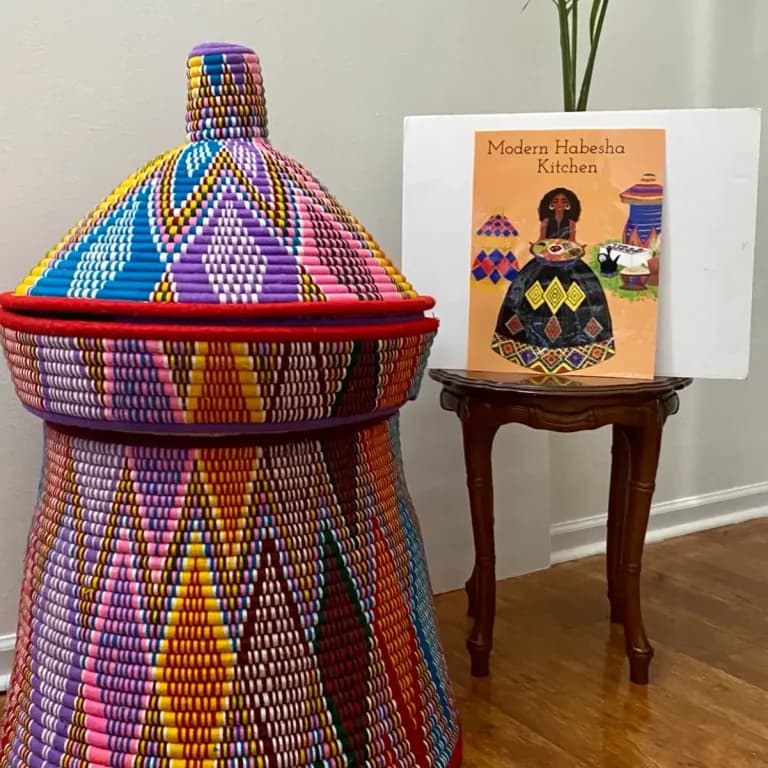 Hand-carved Mesob Serving Basket